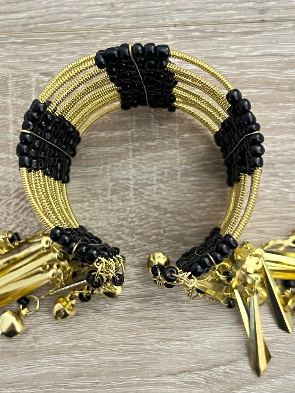 Boho Tribal Bracelet Bundle Red Black Gold & Silver Cuff New